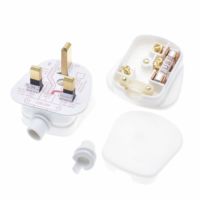 Prise d'alimentation à 3 broches, pièces, haute qualité, noir/blanc, UK lan, Top 13a, adaptateur pour fusibles, appareils ménagers
