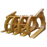 Accessori per pale gommate di alta qualità benna per erba con pinza per erba per pala gommata 2T-9T di tutte le marche