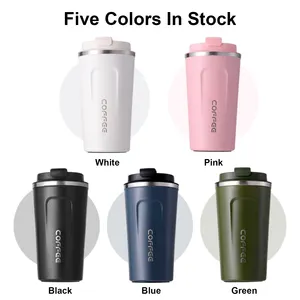 380ml 500ml Stainless Steel Vacuum Insulated Tumbler Coffee Travel Mug With Lid Thermos Cup For Keep Hot/Ice Coffee With Logo