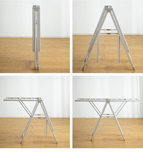 SHIMOYAMA grandes ailes en alliage d'aluminium autoportant pliable linge étendoir pliable pliable pour intérieur et extérieur - Product Image 5