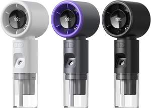 Ventilador de Mano Portátil Recargable USB con Pantalla LED Digital para Exteriores, 2500mAh, con Rociador de Agua para Pestañas y Tanque de Agua - Product Image 6