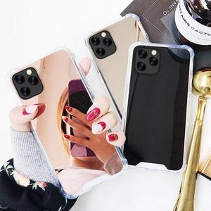 Custodia per telefono specchietto trucco di lusso per <span class=keywords><strong>iphone</strong></span> 16 Pro <span class=keywords><strong>XS</strong></span> MAX XR X <span class=keywords><strong>Cover</strong></span> in <span class=keywords><strong>Silicone</strong></span> morbido custodia antiurto per <span class=keywords><strong>iphone</strong></span> 16 Pro Max - Product Image 2