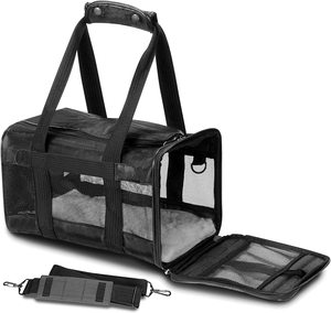 JW PET havayolu onaylı köpek taşıyıcı düğme kapatma evcil hayvan seyahat çantası nefes kedi ve köpek yürüyüş çantası - Product Image 5