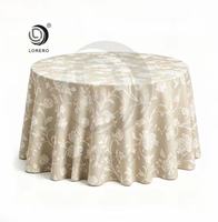 Nappe ronde en polyester personnalisée, nappe de table pour mariage, banquet, réception d'hôtel, décoration de table de fête