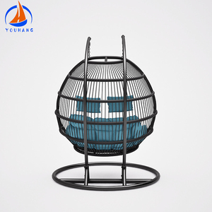 Hamac Balancoire Rotin 2024 Fauteuil œuf suspendu pour balcon en métal et rotin avec support - Product Image 5