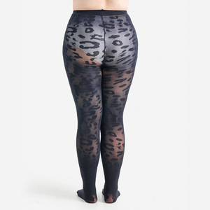 <span class=keywords><strong>Collant</strong></span> Elasticizzati Personalizzati Plus Size con Stampa Leopardata <span class=keywords><strong>70</strong></span> Denier - Product Image 3