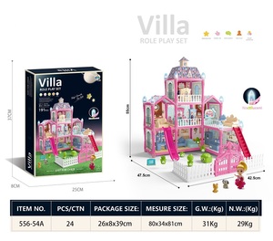 NUEVA Villa de Princesa de 3 Niveles para Niñas, Regalos Divertidos, Casa de Juegos Familiar Tipo Castillo, Kit de Casa de Muñecas en Miniatura, Casa de Muñecas <span class=keywords><strong>Grande</strong></span> - Product Image 2