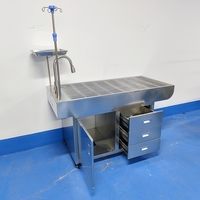 Table d'examen vétérinaire en acier inoxydable, table dentaire pour animaux, table de toilettage pour chiens et chats, table de traitement pour clinique vétérinaire et hôpital