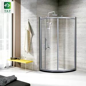 Setor moderno Simples Sala de banho com Duche Porta De Correr De Vidro Temperado Chuveiro Chuveiro Arco
