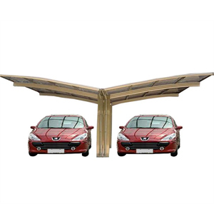 Abri de voiture double 6*6m Polycarbonate Parking <span class=keywords><strong>Garage</strong></span> PC Couverture Aluminium Cadre métallique Extérieur Jardin <span class=keywords><strong>Port</strong></span> de voiture - Product Image 2