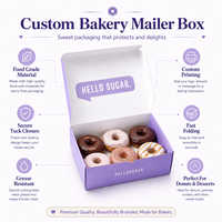 Boîtes en carton ondulé personnalisées à 6 compartiments pour donuts, gaufres, pâtisseries, biscuits, desserts, gâteaux, aliments, emballages alimentaires en papier