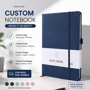 Customizable Pu Cover A5 Notebook Elastic Closure Lined Pages OEM ODM Custom Print Logo School Corporate Gift <strong>Writing</strong> <strong>Journal</strong> - Product Image 1