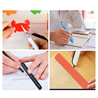 Aangepaste multifunctionele schrijfwaren vouwmesjes scharen promotionele plastic balpennen met liniaal