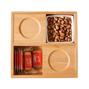 Boîte en bois de bambou de style japonais, rectangulaire, 5.5cm de haut, faite à la main pour l'emballage alimentaire, le stockage de bonbons et de pâtisseries - Product Image 4