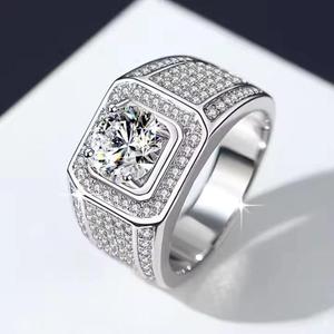 Anillo de Compromiso de Lujo en Plata de Ley 925 con Diamante Moissanita, Diamante Cultivado en Laboratorio, Joyería Fina, Regalo - Product Image 1