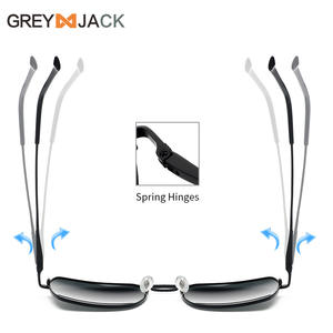 Gafas de Sol para Hombre Greyjack, Montura Completa, Lentes TAC con Protección UV400, Visión Nocturna, Polarizadas, para Conducir, Montura Dorada y Negra - Product Image 5
