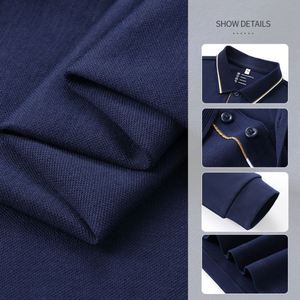 Camisa Formal de Manga Larga para Hombre con Cuello de Golf, de Lona Antiarrugas, con Logotipo de Marca Personalizado, Cuello de Color Sólido y Tejido de Punto - Product Image 2