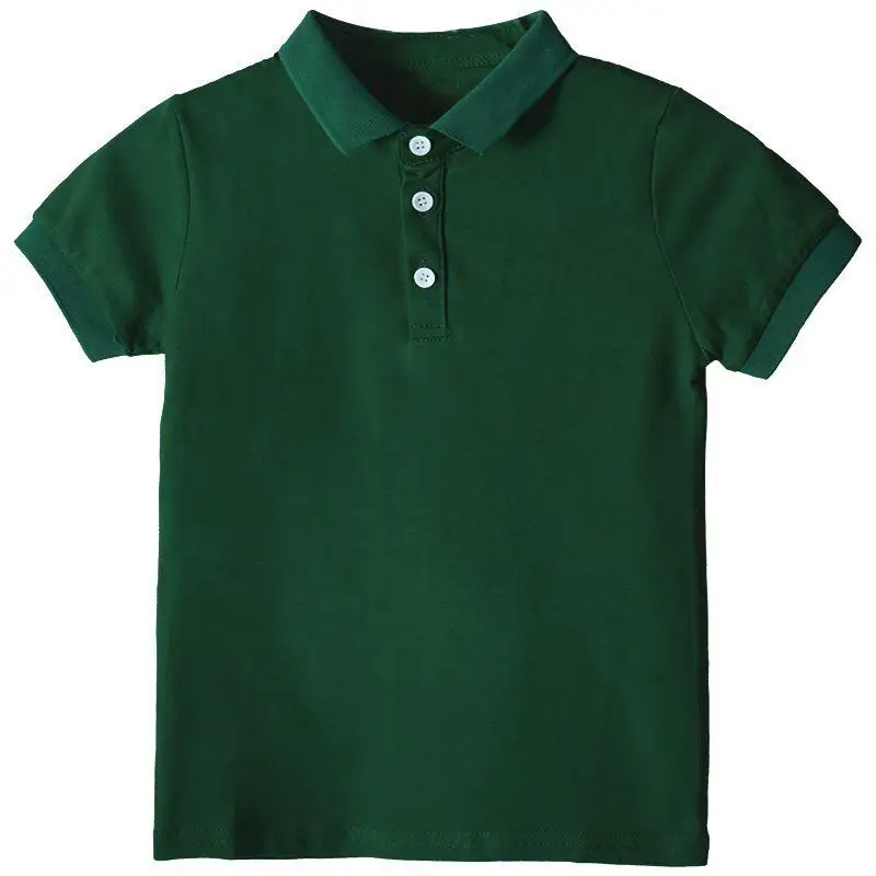 Short Sleeve Custom Logo Clothing Printing 100% Cotton Blank Breathable Kids Baby Girl Soft Cartoon polo t shirt
