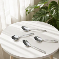 Ensemble de couverts en acier inoxydable à prix abordable, 6 pièces, couteau, fourchette, cuillère, argenterie pour un usage quotidien à la maison