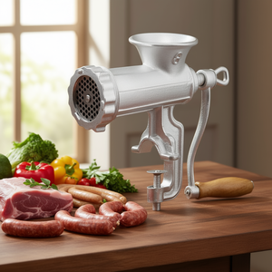 Picadora de Carne Manual de Hierro Fundido con Abrazadera para Mesa, 1 Cuchilla, 2 Platos, Máquina para Hacer Salchichas, Uso Doméstico - Product Image 2