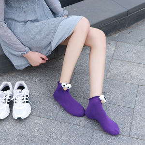 <span class=keywords><strong>Chaussettes</strong></span> pour femmes, mode féminine, mignonnes, originales, style dessin animé, couleur bonbon, style streetwear, stéréo 3D, <span class=keywords><strong>gros</strong></span> yeux, mi-mollet - Product Image 6