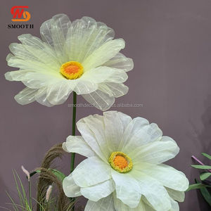 Flores Gigantes Artificiales de Hierro y Tela, Amapola, Peonía, Rosa Roja, Decoración para Bodas y Eventos - Product Image 5