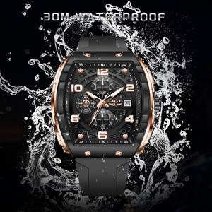 Reloj de Pulsera LIGE LG89231 para Hombre, Esfera de 51 mm, Estilo Ejecutivo, Luminoso, Cronógrafo, 3 Subesferas, Calendario, Resistente al Agua, Regalo para Hombre - Product Image 6