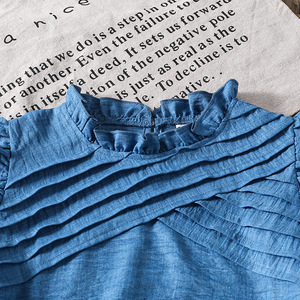 Vêtements pour enfants en gros – Nouvelle collection été 2025 – Tenues deux pièces pour adolescentes : <span class=keywords><strong>gilet</strong></span> plissé à volants et pantalon de couleur unie - Product Image 3