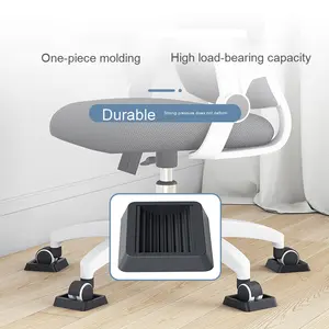 Bouchons de lit tasses de meubles roulettes en caoutchouc noir bouchons de roue de meubles adaptés aux roues de meubles canapé-lit chaises empêcher le dérapage - Product Image 2