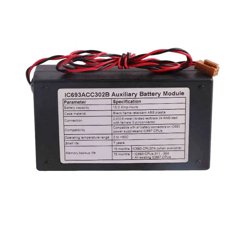 Hoogwaardige Hulpbatterijmodule Algemene Elektrische Ic693acc302 24-uurs Service