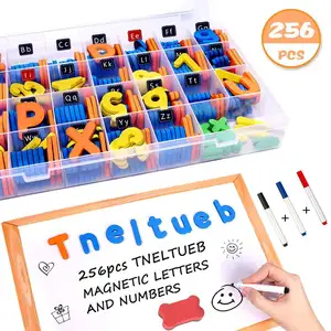 Magnetic Letters Kit and Numbers with Large Double-Side Magnet Board and Storage Box