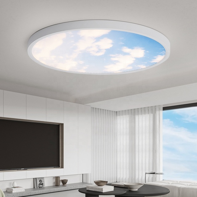 Smart Home Lights Sun Sky Moon Panel Lamp Round Cct Dimmable Led Smart Ceiling Light with Remote Control