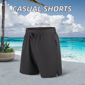 <b>Men</b> Casual <b>Bermuda</b> <b>Shorts</b> Mid Length Elastic Waist Quick Dry Breathable Polyester Custom Logo Sports <b>Shorts</b> - Product Image 2