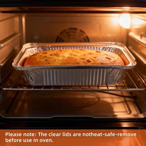 Small Oem Biodegradable Disposable Silver Tinfoil Container Aluminum Plate Food Packaging Aluminum Foil Containers with Lid - Product Image 2