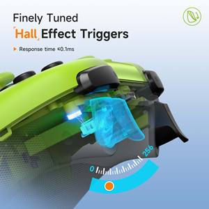 ตัวควบคุมเกมจอยสติ๊ก4วิธีเชื่อมต่อหลายแพลตฟอร์ม X05ง่ายด้วยเอฟเฟกต์ RGB ที่ทันสมัยเซ็นเซอร์เอฟเฟกต์ห้องโถงขั้นสูง - Product Image 5