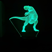 Lampe de nuit holographique 3D à prix de gros, rechargeable, à commande tactile, lampe décorative portable pour la chambre d'enfant, table de chevet