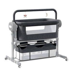 Có Thể Điều Chỉnh Chiều Cao Có Thể Gập Lại Đa Chức Năng Bé Crib Tã Thay Đổi Bảng Trẻ Em 'Bộ Đồ Giường Với Các Tính Năng Chăm Sóc Cho Trẻ Mới Biết Đi Trẻ Sơ Sinh - Product Image 3