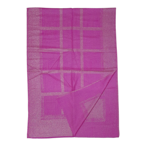 Women's Merino Wool Stole <b>Silk</b> Checkered Pattern Shimmer <b>Scarf</b> Breathable Durable Lightweight Shawl - Product Image 5