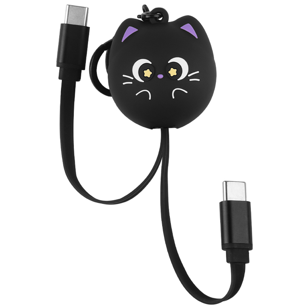 Cable de carga rápida retráctil Black Cat de 60 W