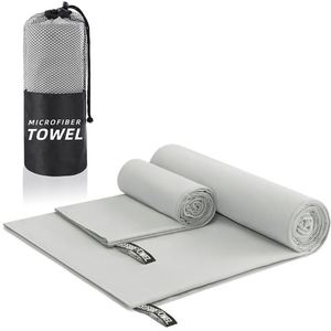 Customizable Woven Polyester Microfiber Workout Sports Towel Quick-Dry Cooling Embroidered Logo Plain Solid Rectangle Compressed - Product Image 1