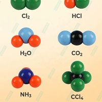 Kit de chimie STEM 38 pièces pour enseignants et étudiants, modèle de remplissage spatial moléculaire proportionnel H C N O CL