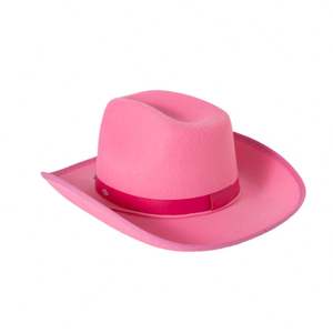 Venta caliente diseño europeo al aire libre adulto Rosa sombrilla sombreros moda poliéster fieltro sombreros de vaquero - Product Image 1