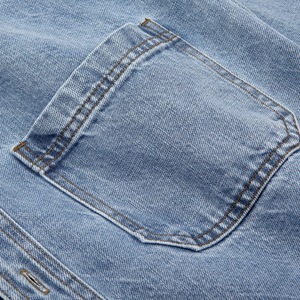 <span class=keywords><strong>Giacca</strong></span> da <span class=keywords><strong>uomo</strong></span> con bordo grezzo Vintage da <span class=keywords><strong>uomo</strong></span> in stile Vintage lavata <span class=keywords><strong>giacca</strong></span> in Denim <span class=keywords><strong>senza</strong></span> colletto formale con Design tascabile - Product Image 3