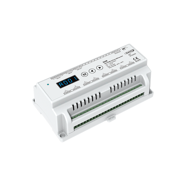 8-Channel DALI/DMX Relay Unit with DALI Dimmer Controller for LED Lighting ROHS Certified 6A 100-240VDC DT7/DH8