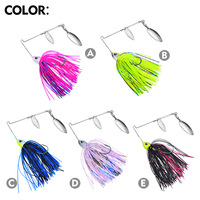 Señuelo de pesca con borlas y lentejuelas de 10G 14G, señuelo artificial rígido biónico con borlas y lentejuelas, señuelos anti-enredos para spinning