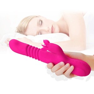 3-in-1 Wiederaufladbarer Rabbit-Vibrator Stoßender Dildo 20 Modi Heizung & Rotation Doppelmotoren Sexspielzeug für Frauen - Product Image 4