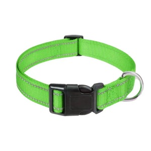 Anti-Strangling Reflective Adjustable Waterproof Soft Padded Eco-Friendly Striped Nylon <b>Dog</b> Collar Personalized Option <b>Lights</b> - Product Image 4