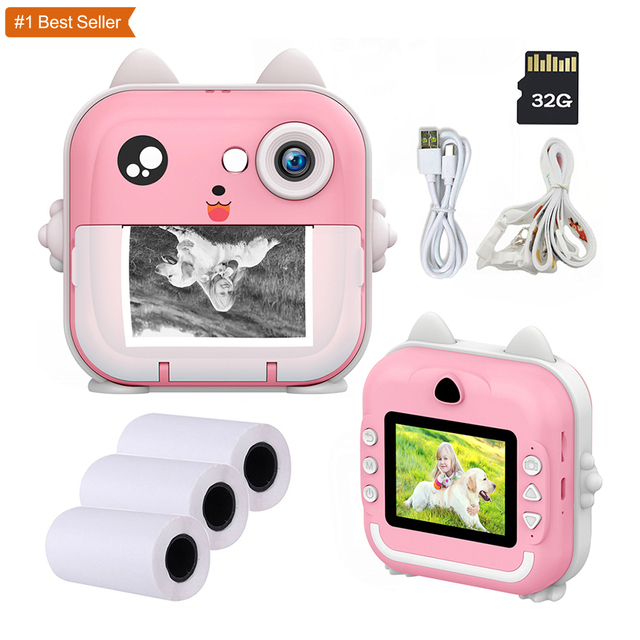 Kids Digital Print Camera 1080P Children Automatic Focusing 2.4in Kids Camera Instant Print Photo Mini Digital Kids Camer