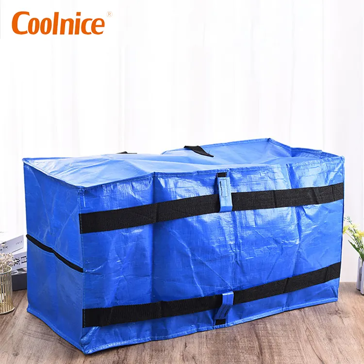 Extra Large Storage Bags with Zipper Water Resistant Moving Bags XL Blue Moving Bags for College Dorm Room Essentials