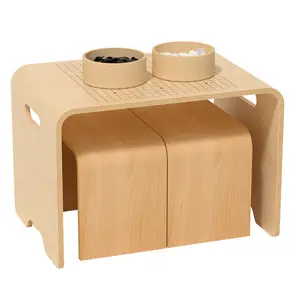 Holz multifunktion ale Brett Tisch fgomoku Spiel Kinder Freizeit Unterhaltung Eltern-Kind pädagogischen Tisch und Stuhl